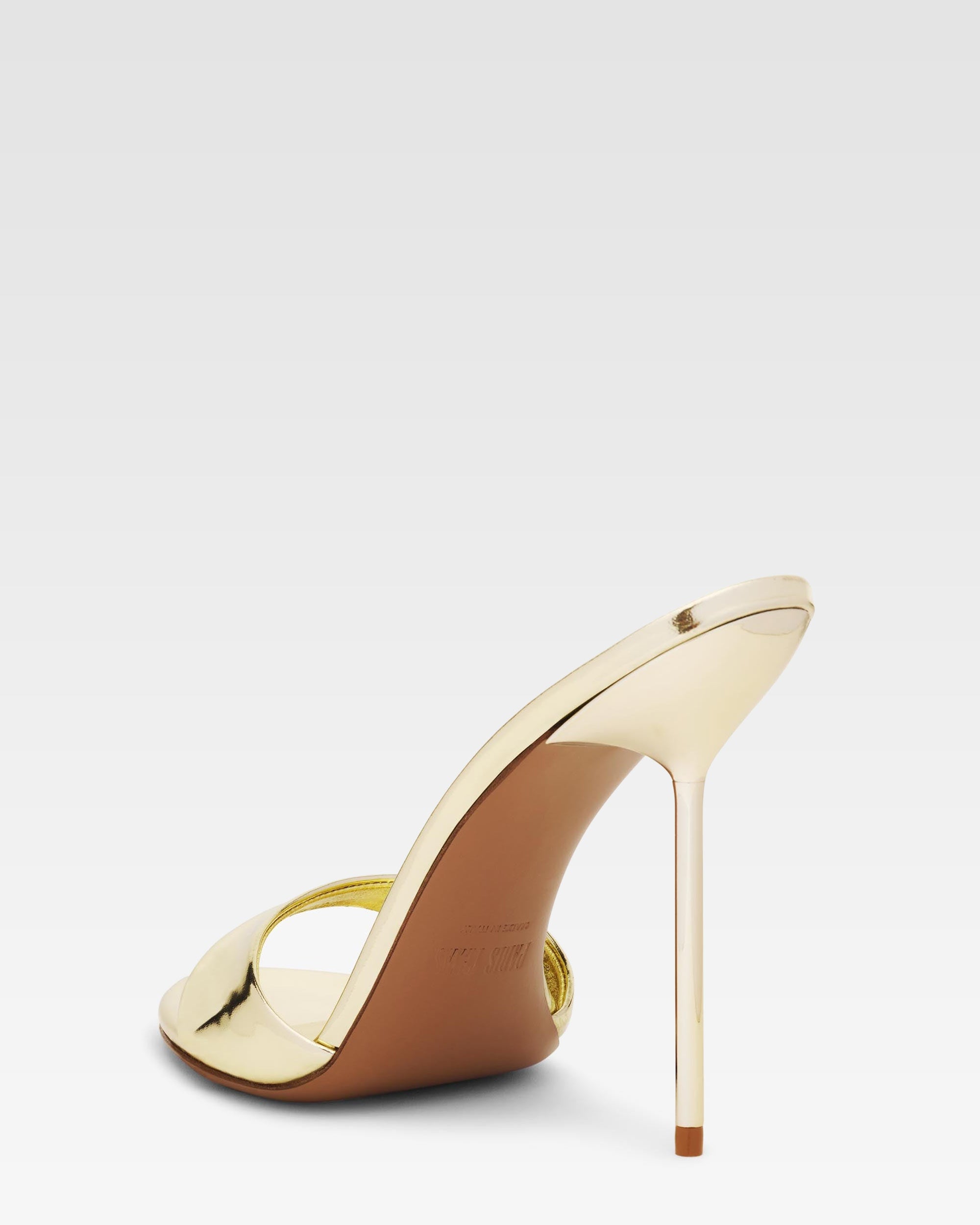Mirrored leather mule