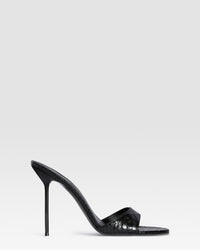 PYTHON-PRINT LEDER MULE — BLACK