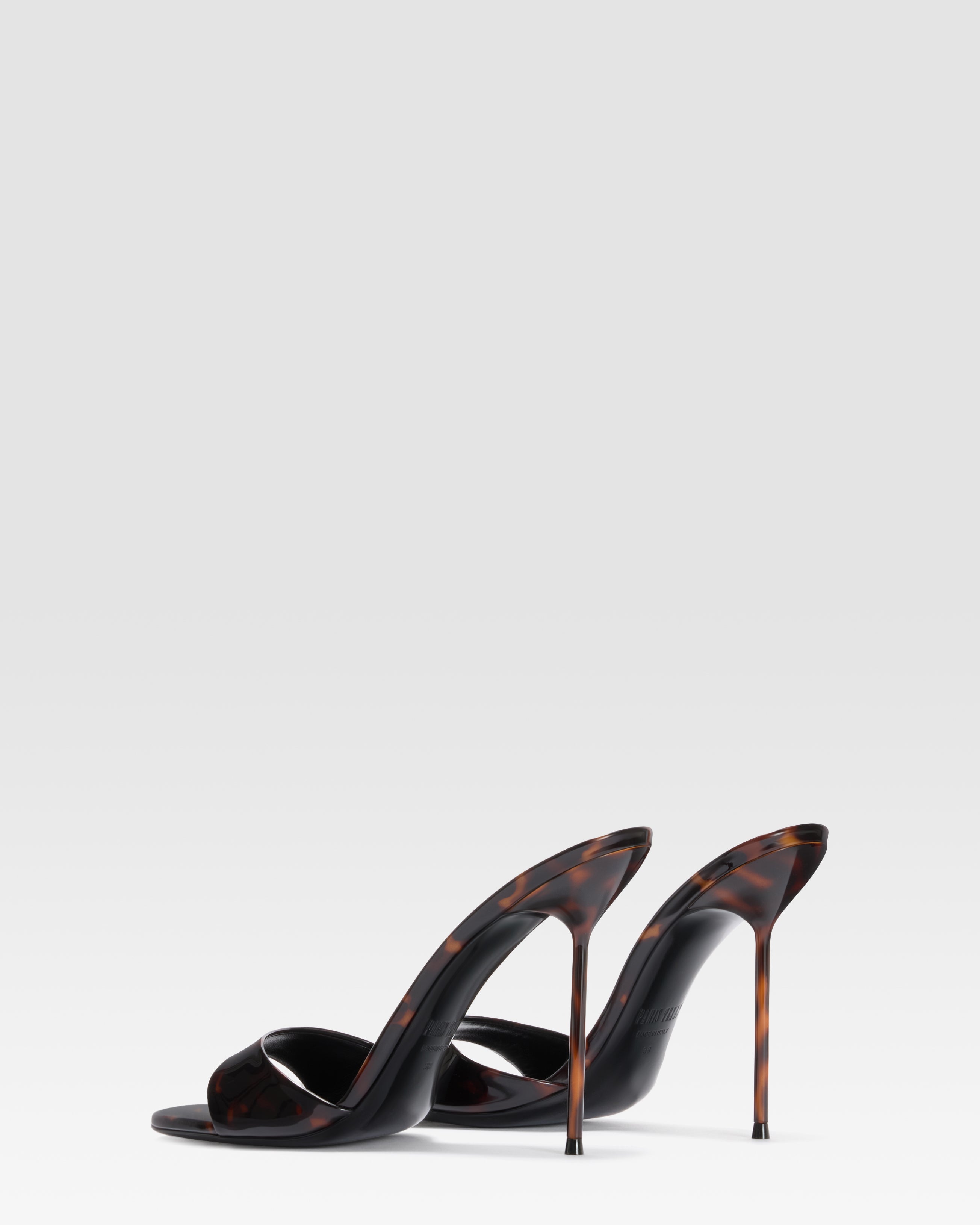 TORTOISE PATENT LEATHER MULE