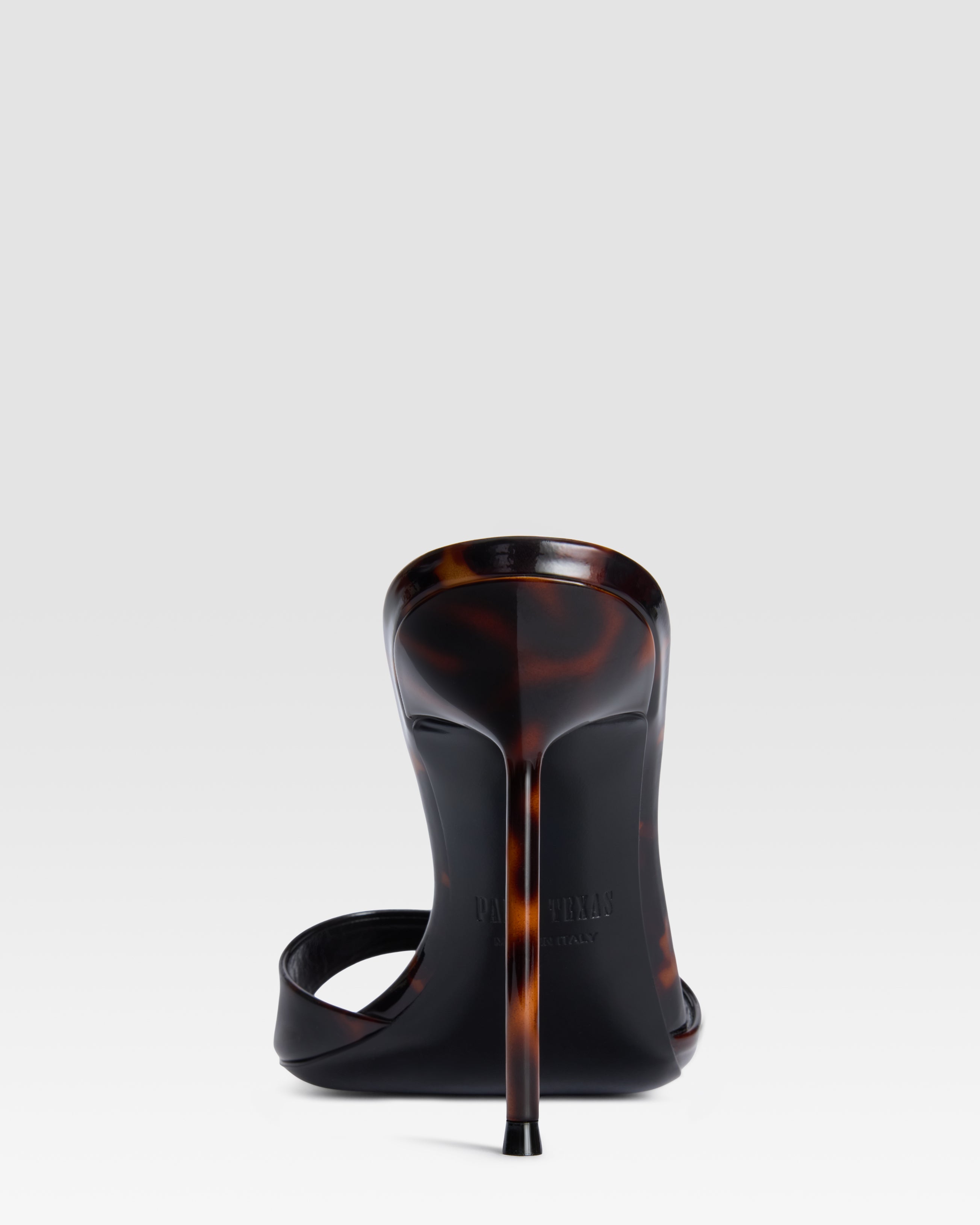 TORTOISE PATENT LEATHER MULE