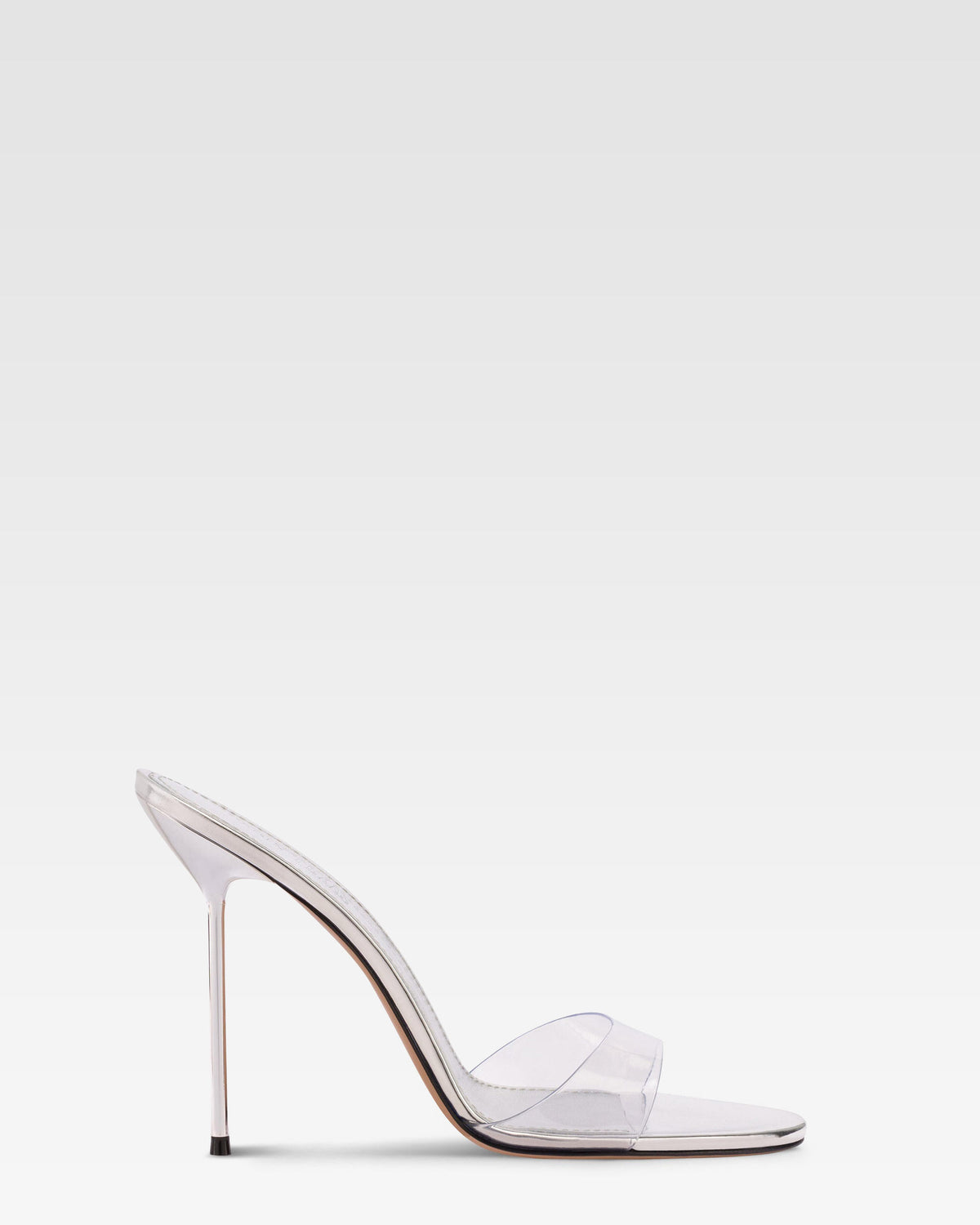 Mule aus PVC und Spiegelleder