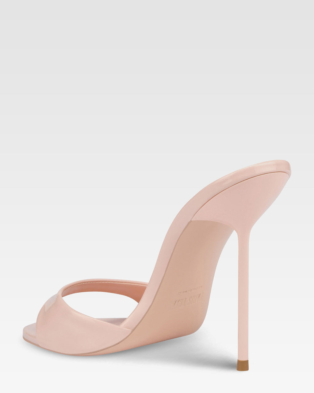 Mules en charol color rosa empolvado