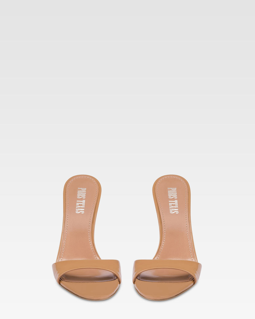 Patent leather mule