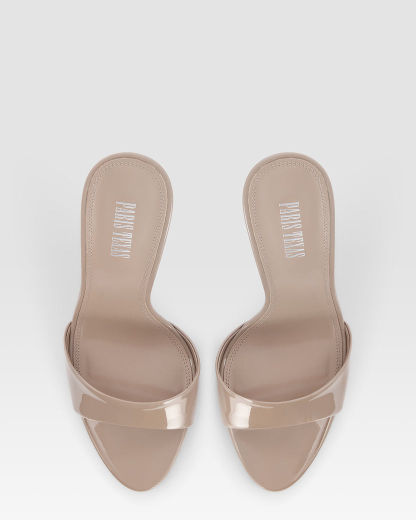 PATENT LEATHER MULE