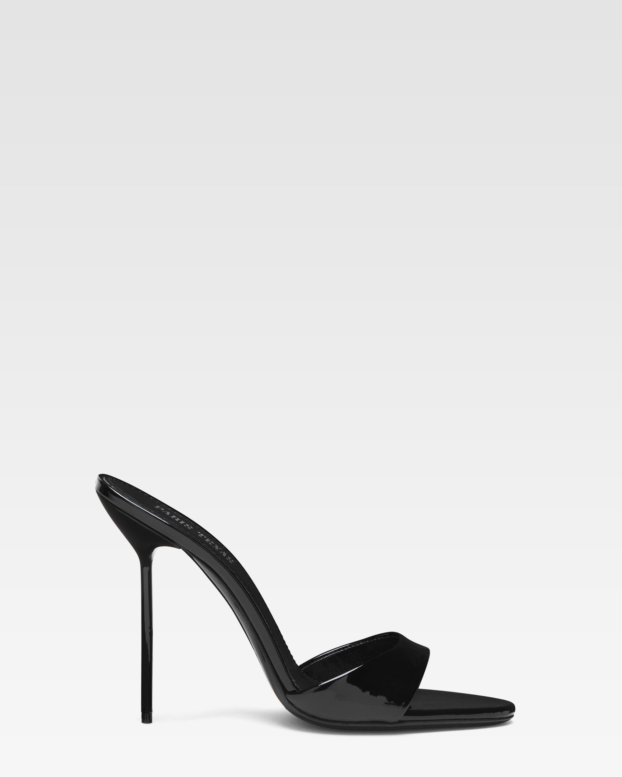 Patent leather mule