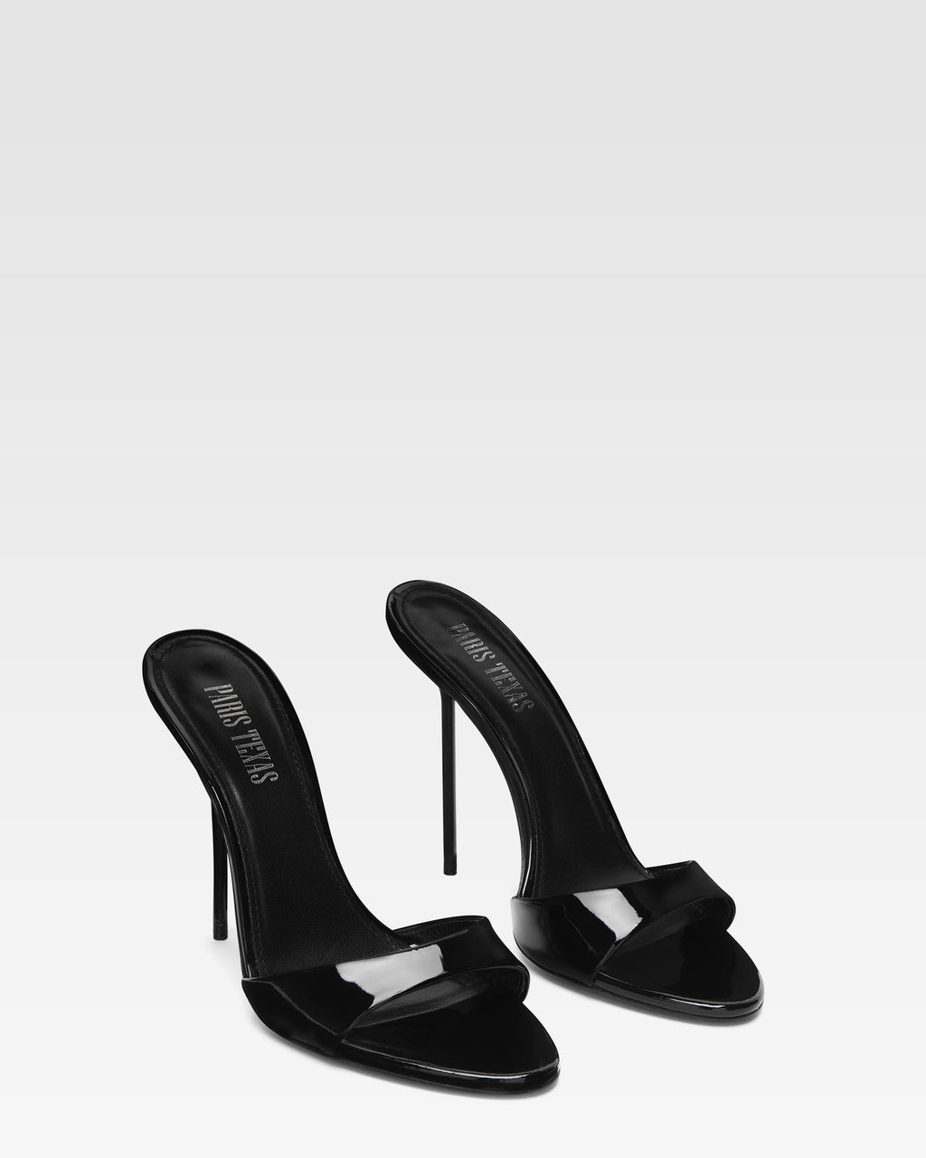 Patent leather mule