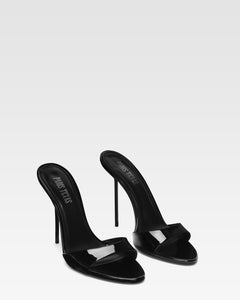 Patent leather mule