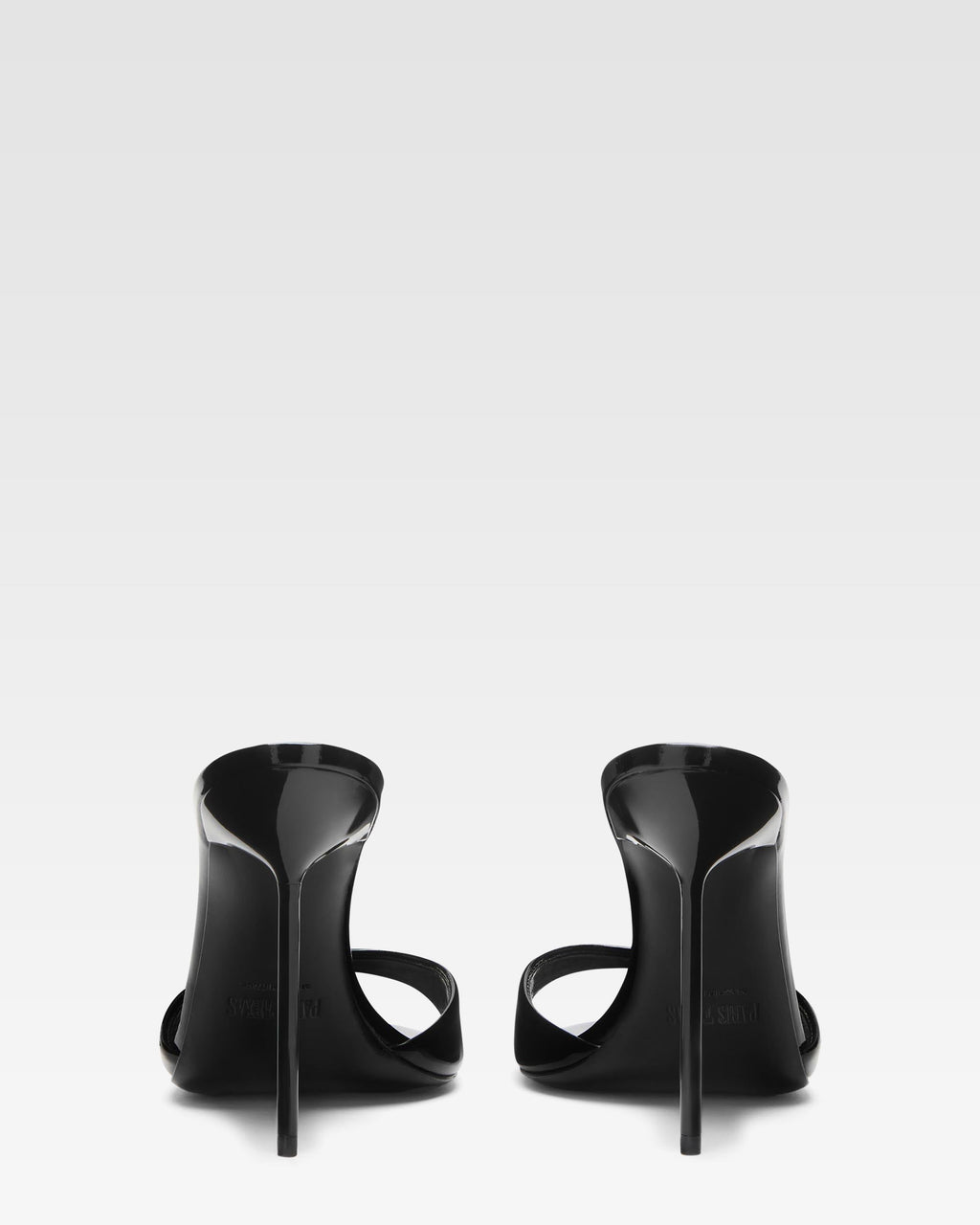 Mules de charol negro