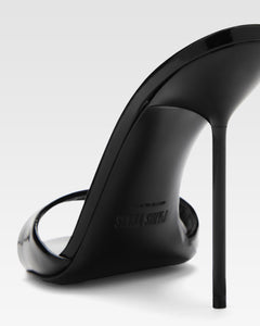 Mules de charol negro