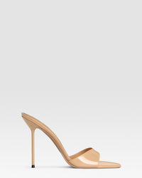 Rouge noir patent leather mules — HONEY