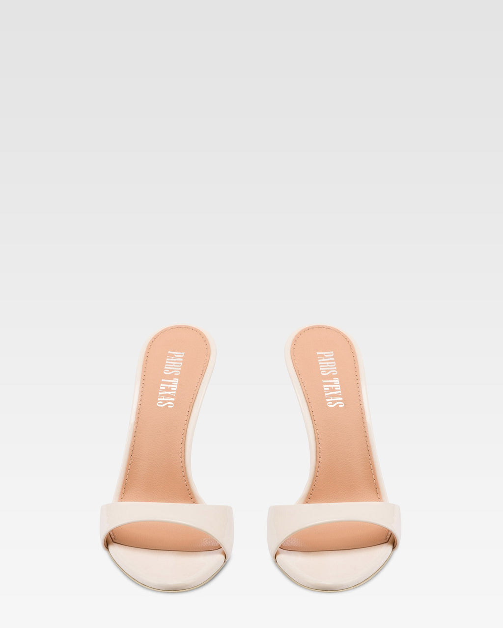 Mules en charol marfil