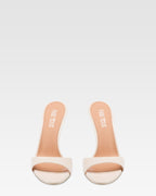 Mules en charol marfil