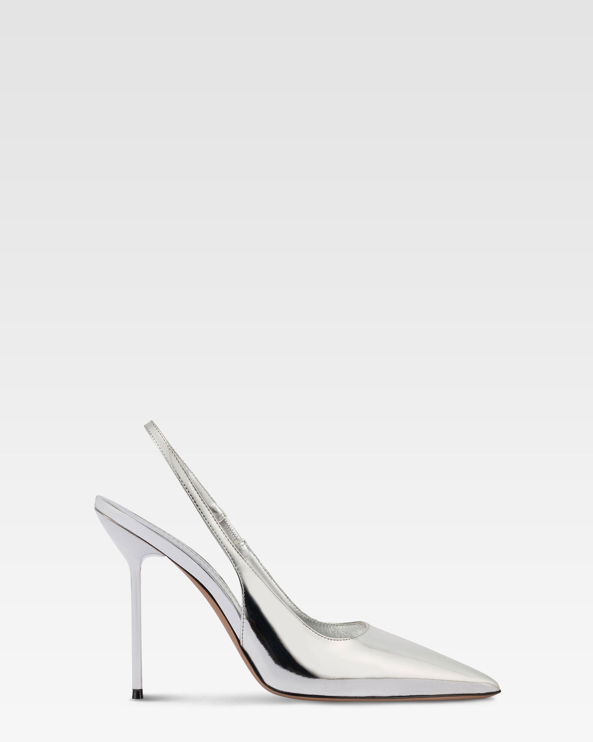 Slingback aus Spiegelleder