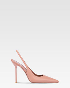 Zapatos destalonados de punta fina en suave piel rosada