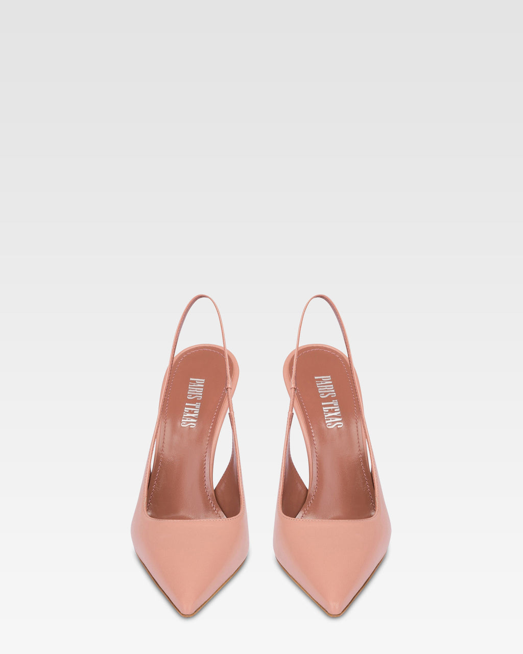 Zapatos destalonados de punta fina en suave piel rosada