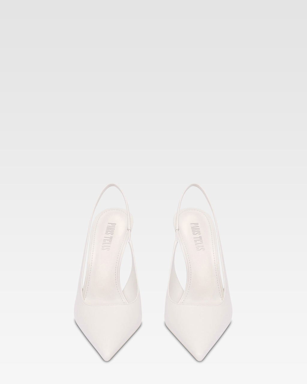 Slingbacks en piel blanca