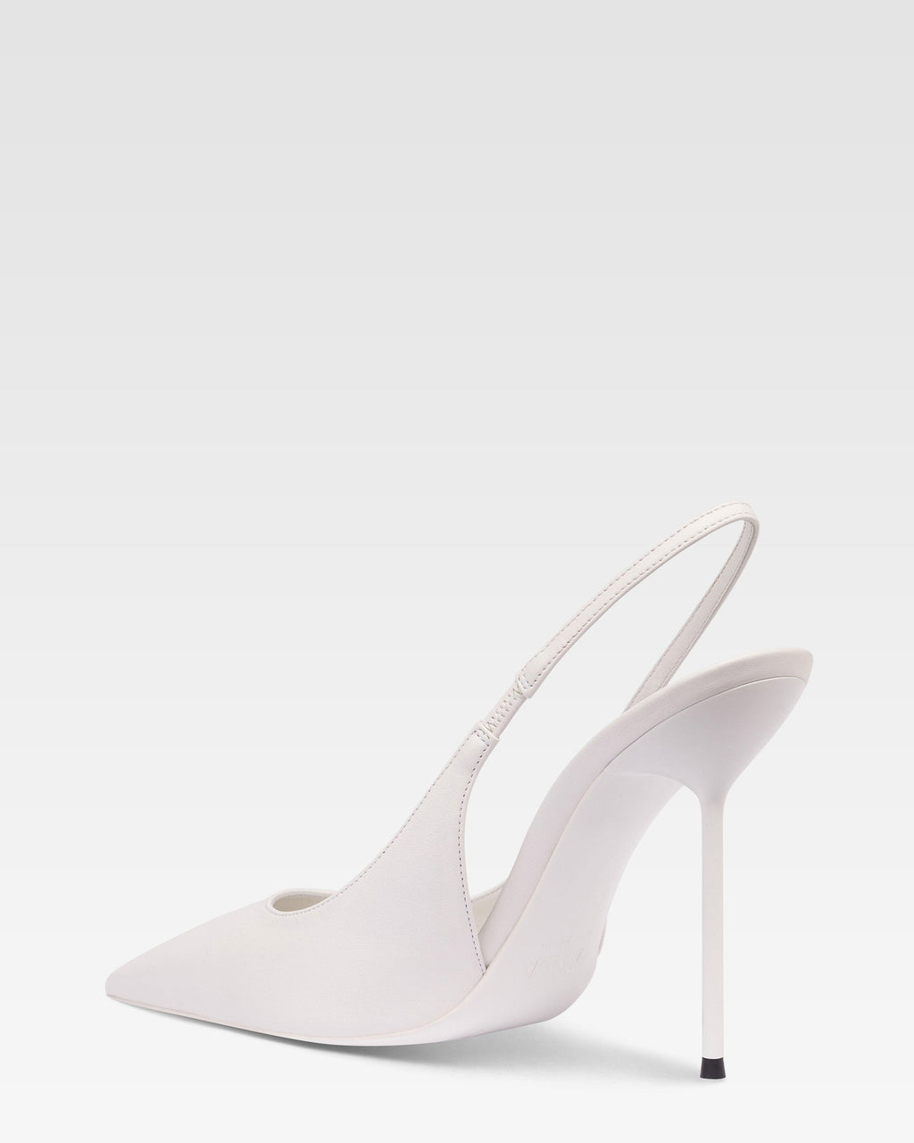 Slingbacks en piel blanca