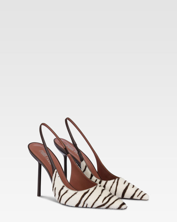 CD Tribales Slingback Pump Glossy Black Cowhide