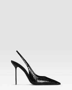 PYTHON-PRINT LEDER SLINGBACK