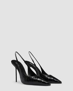 PYTHON-PRINT LEDER SLINGBACK