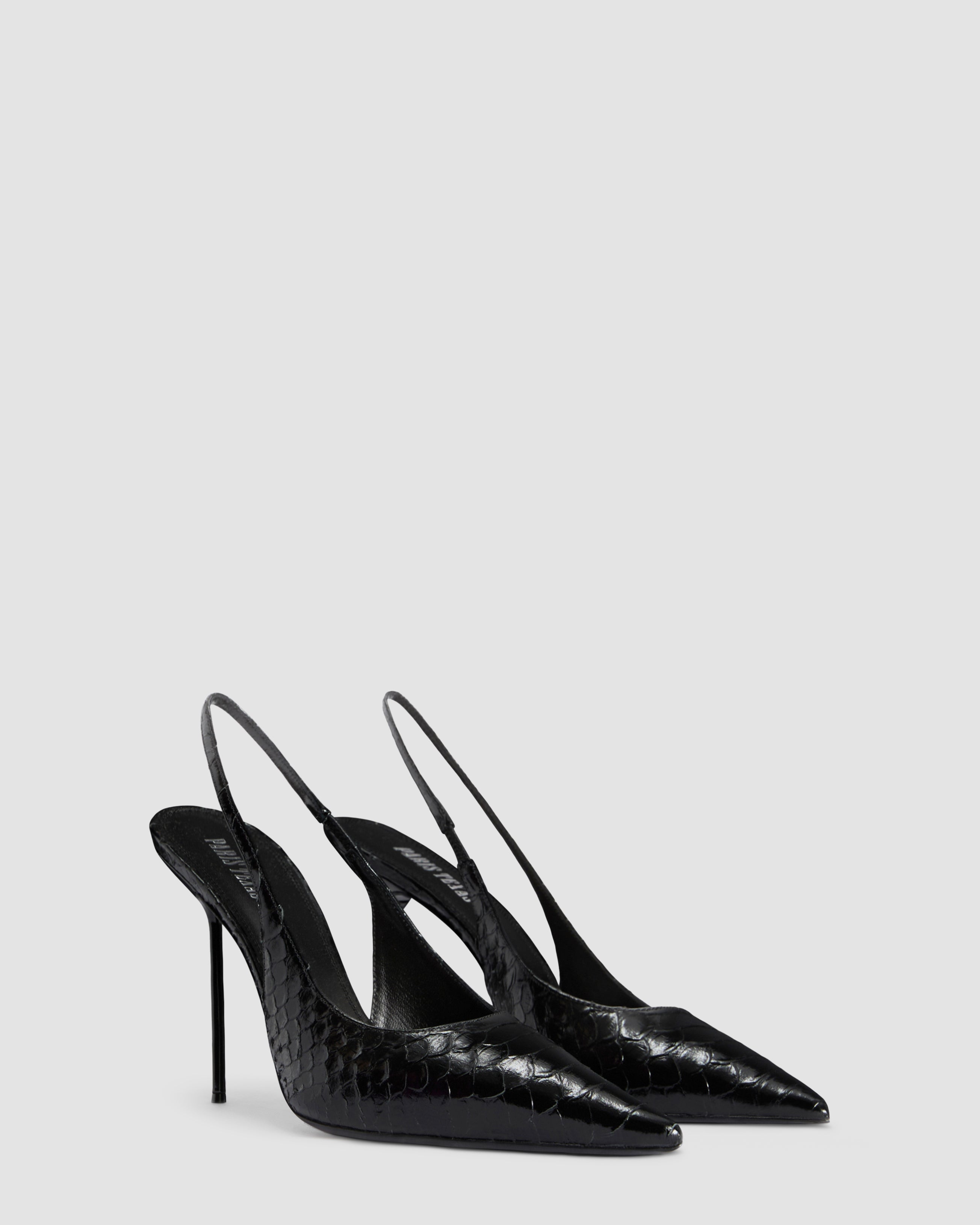 PYTHON-PRINT LEDER SLINGBACK