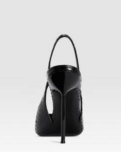 PYTHON-PRINT LEDER SLINGBACK