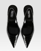 PYTHON-PRINT LEDER SLINGBACK