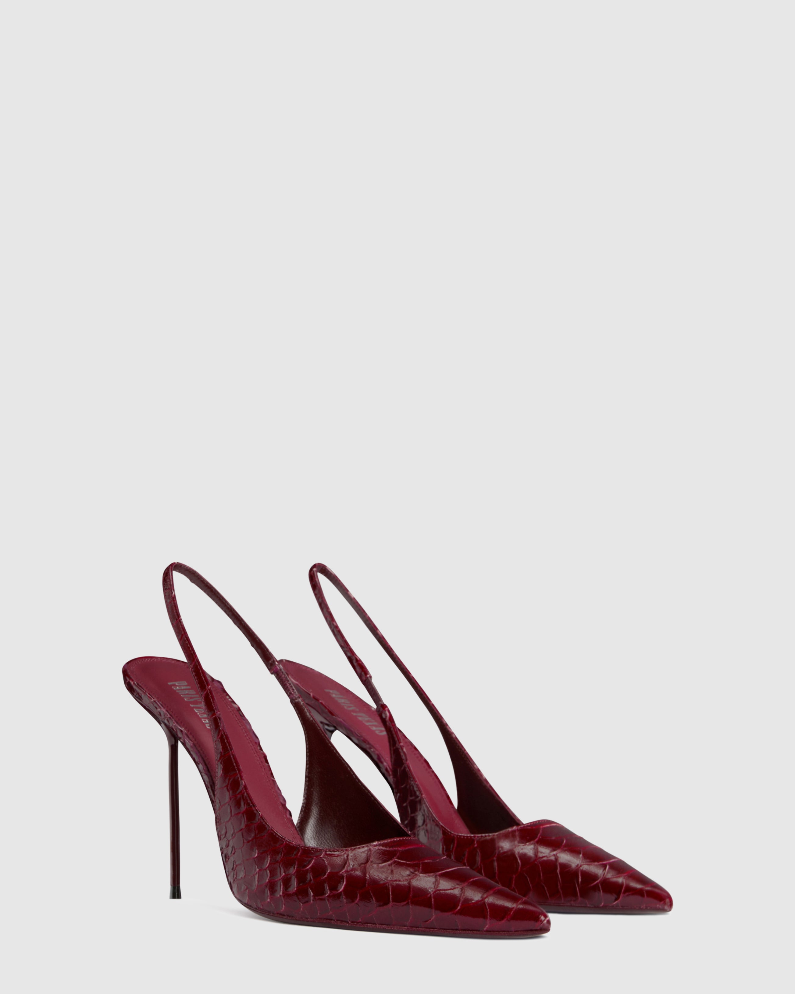 PYTHON-PRINT LEDER SLINGBACK