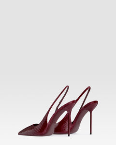 PYTHON-PRINT LEDER SLINGBACK