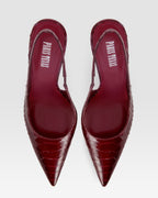 PYTHON-PRINT LEDER SLINGBACK