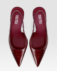 PYTHON-PRINT LEDER SLINGBACK