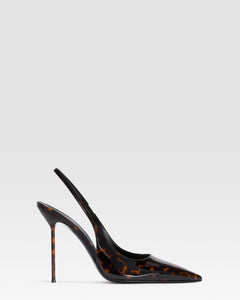 LACKLEDER SLINGBACK IN SCHILDPATT-OPTIK