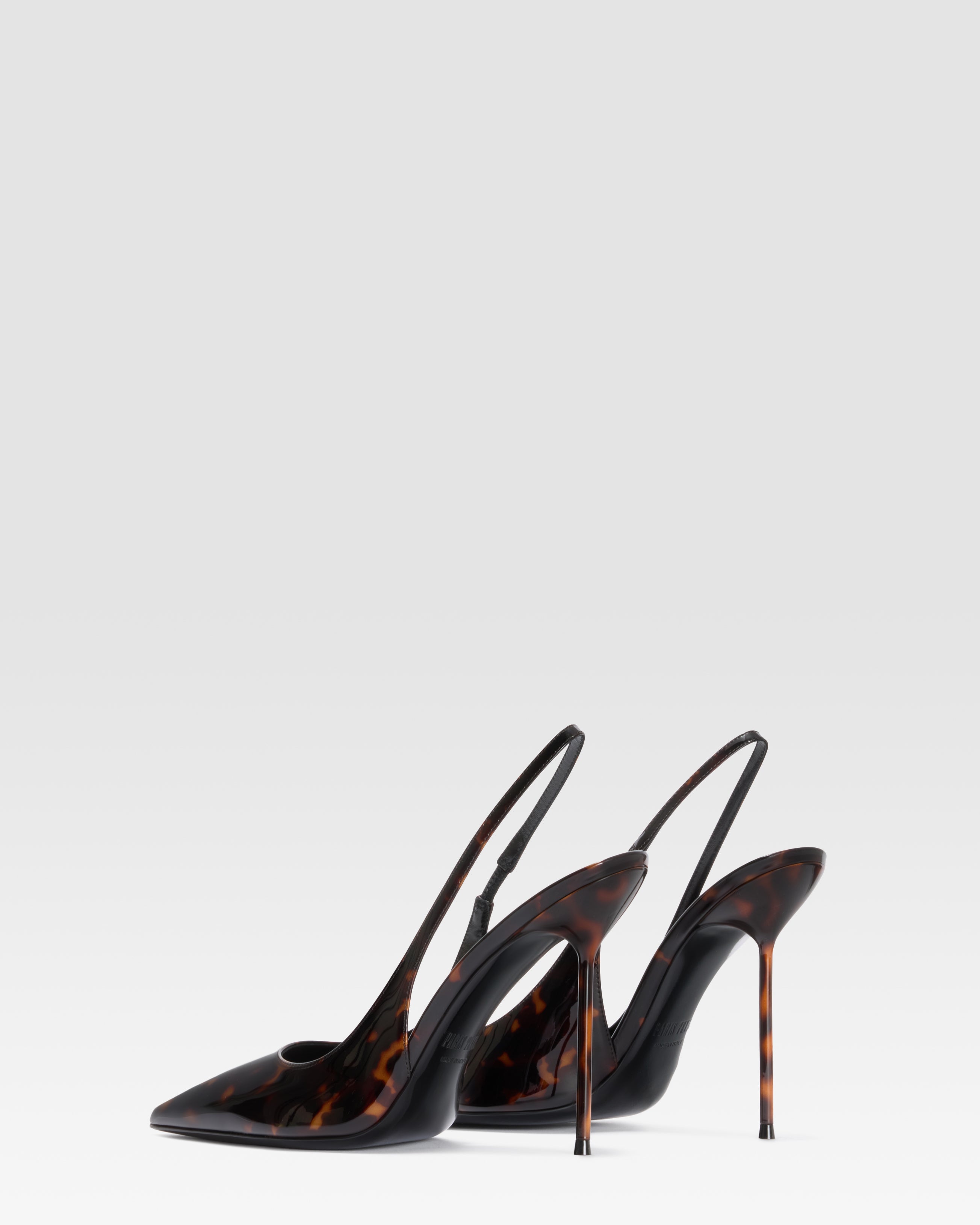LACKLEDER SLINGBACK IN SCHILDPATT-OPTIK
