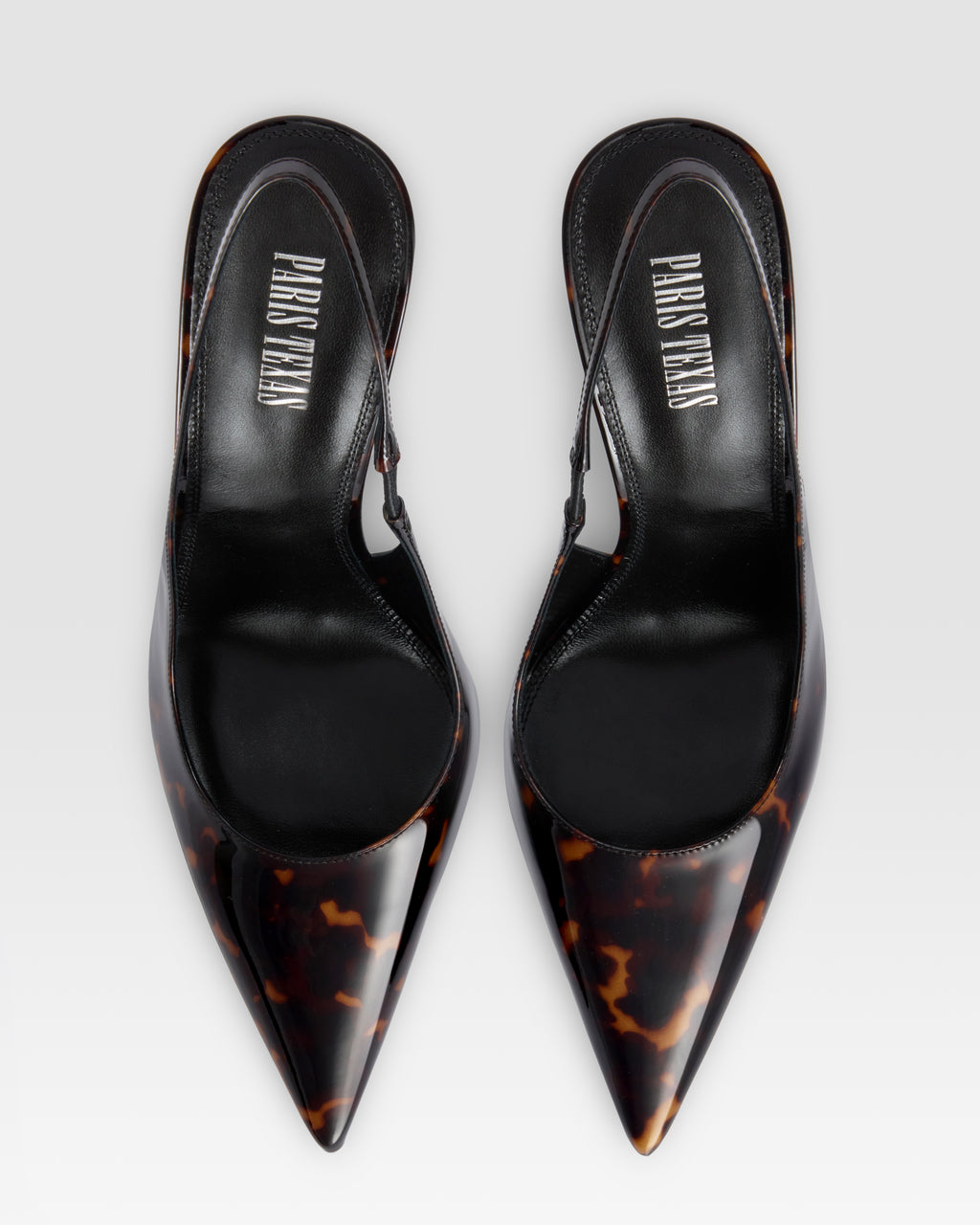 LACKLEDER SLINGBACK IN SCHILDPATT-OPTIK