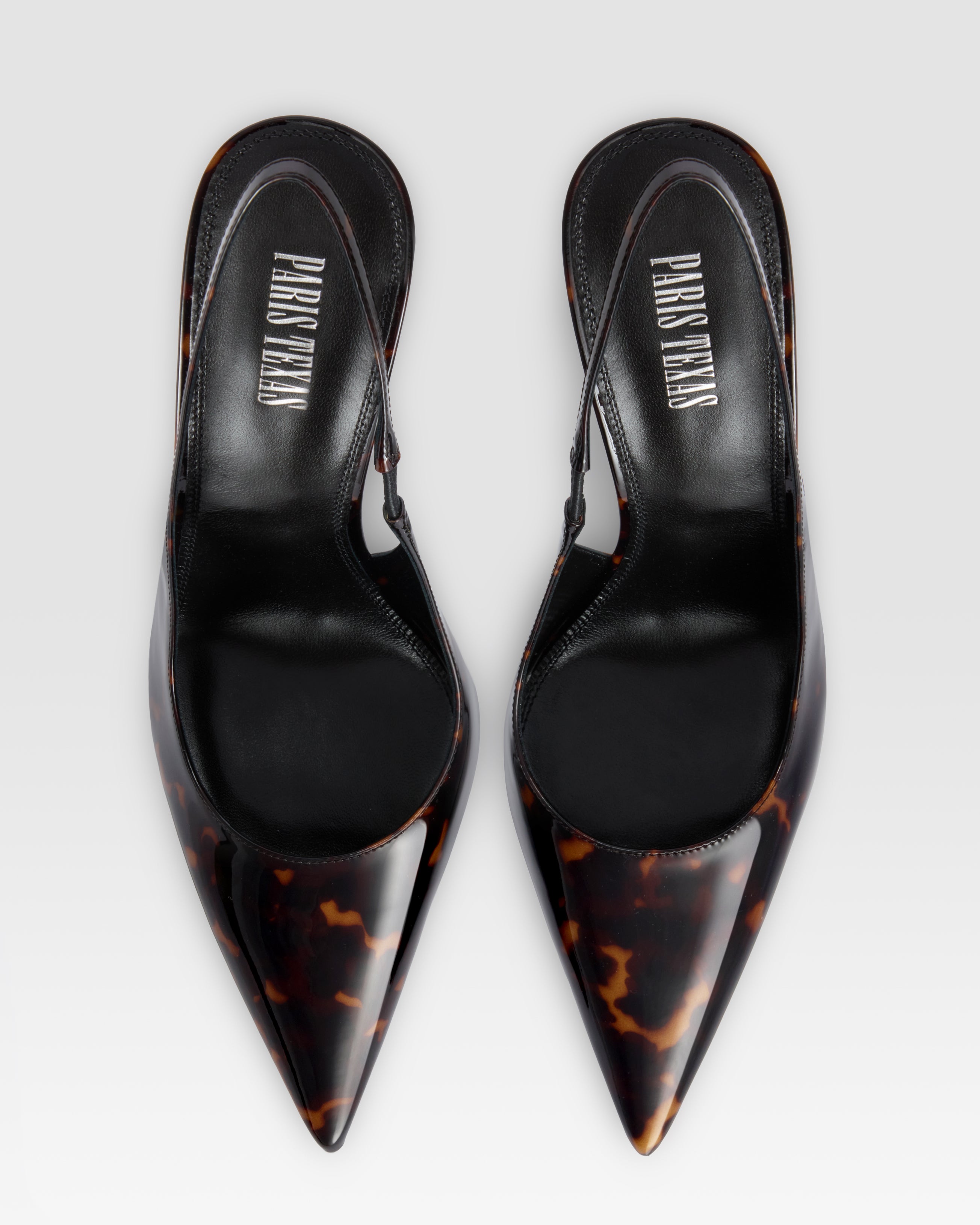 LACKLEDER SLINGBACK IN SCHILDPATT-OPTIK