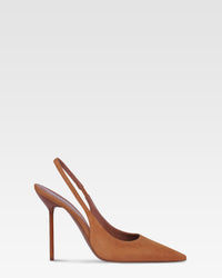 Slingbacks de ante color ebano — Conac