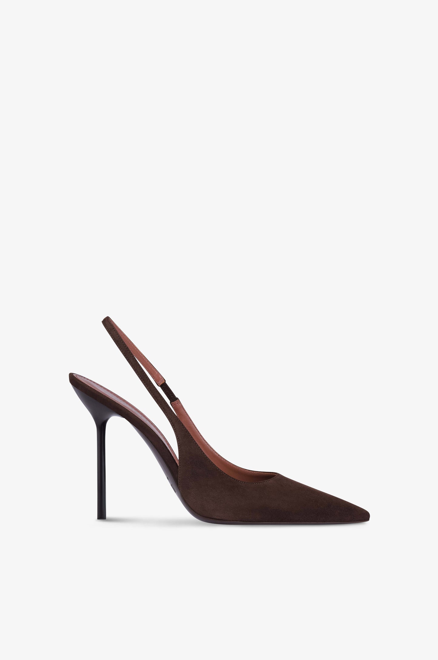 Slingbacks in pelle scamosciata ebano