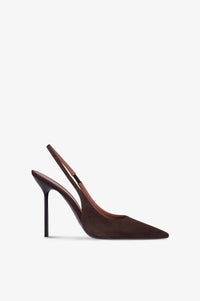 Slingbacks de ante color ebano