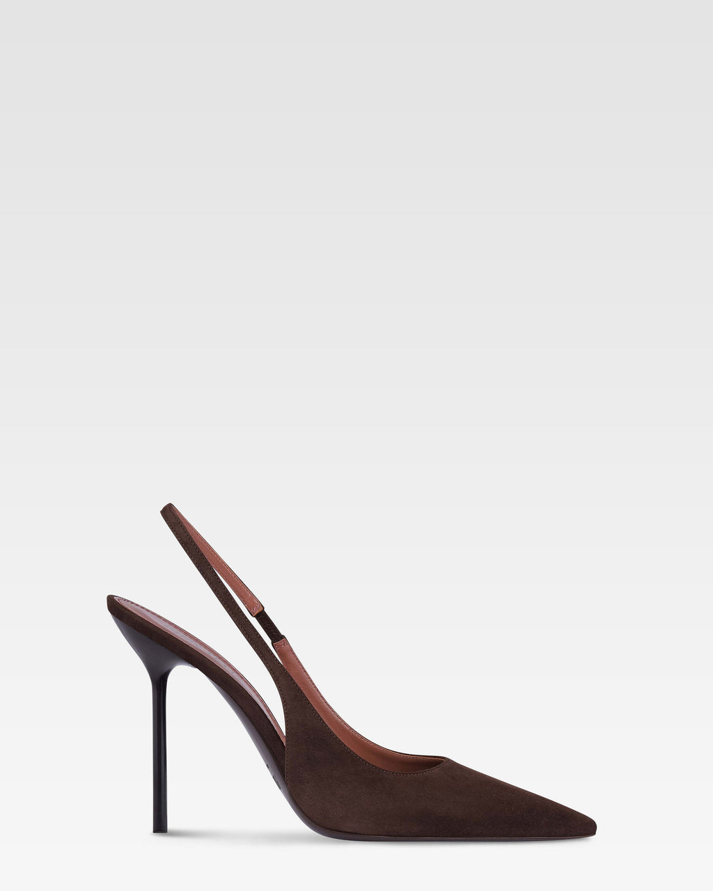 Slingbacks de ante color ebano
