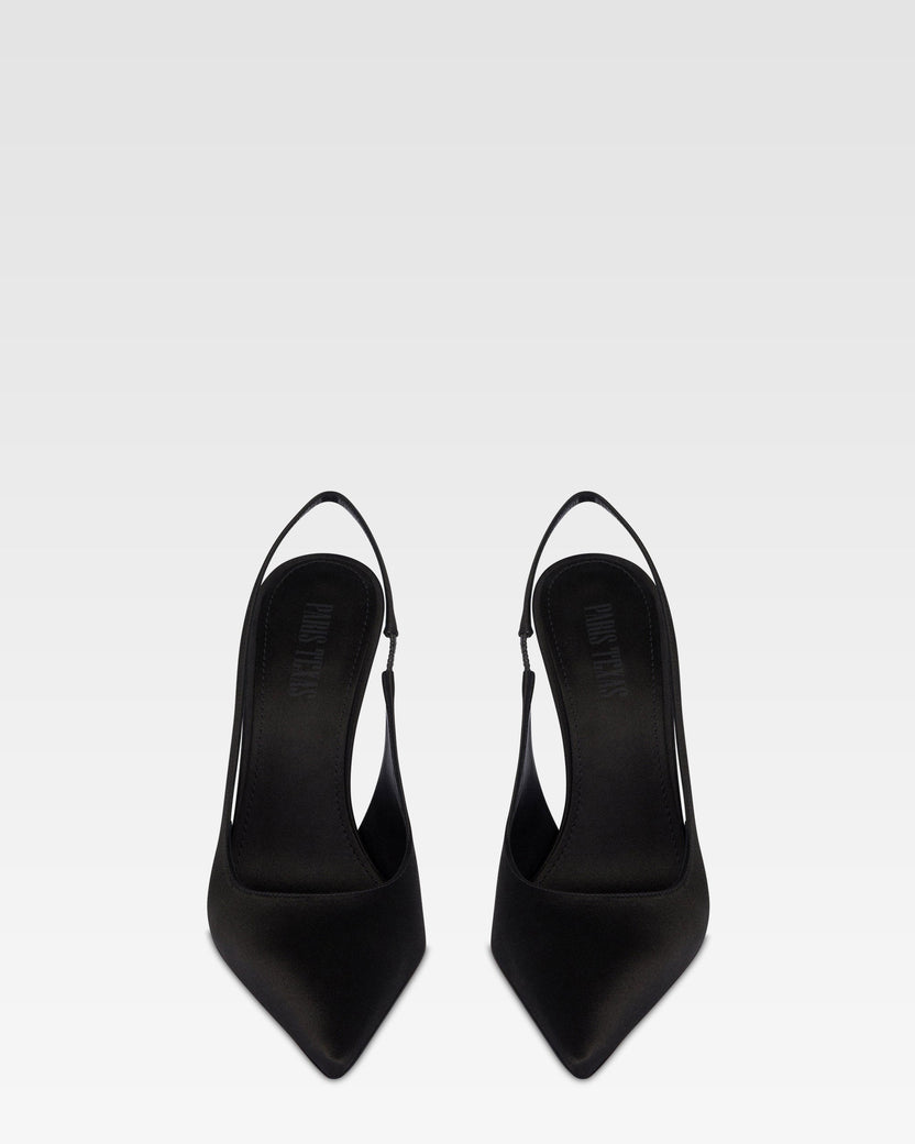 Satin slingback