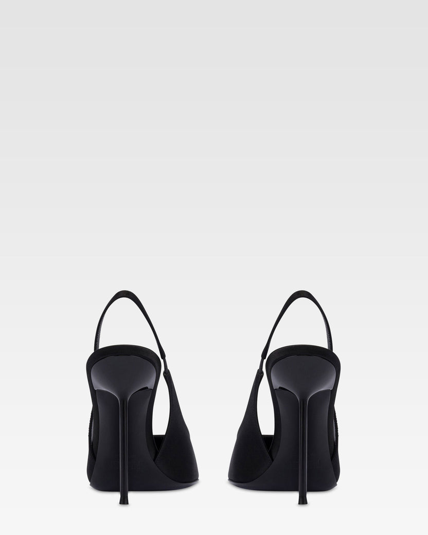 Satin slingback