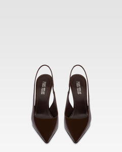 Patent leather slingback