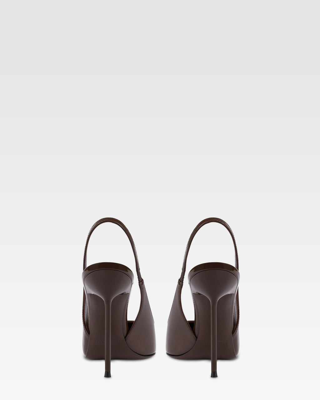 Patent leather slingback