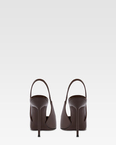 Patent leather slingback