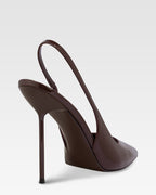 Patent leather slingback