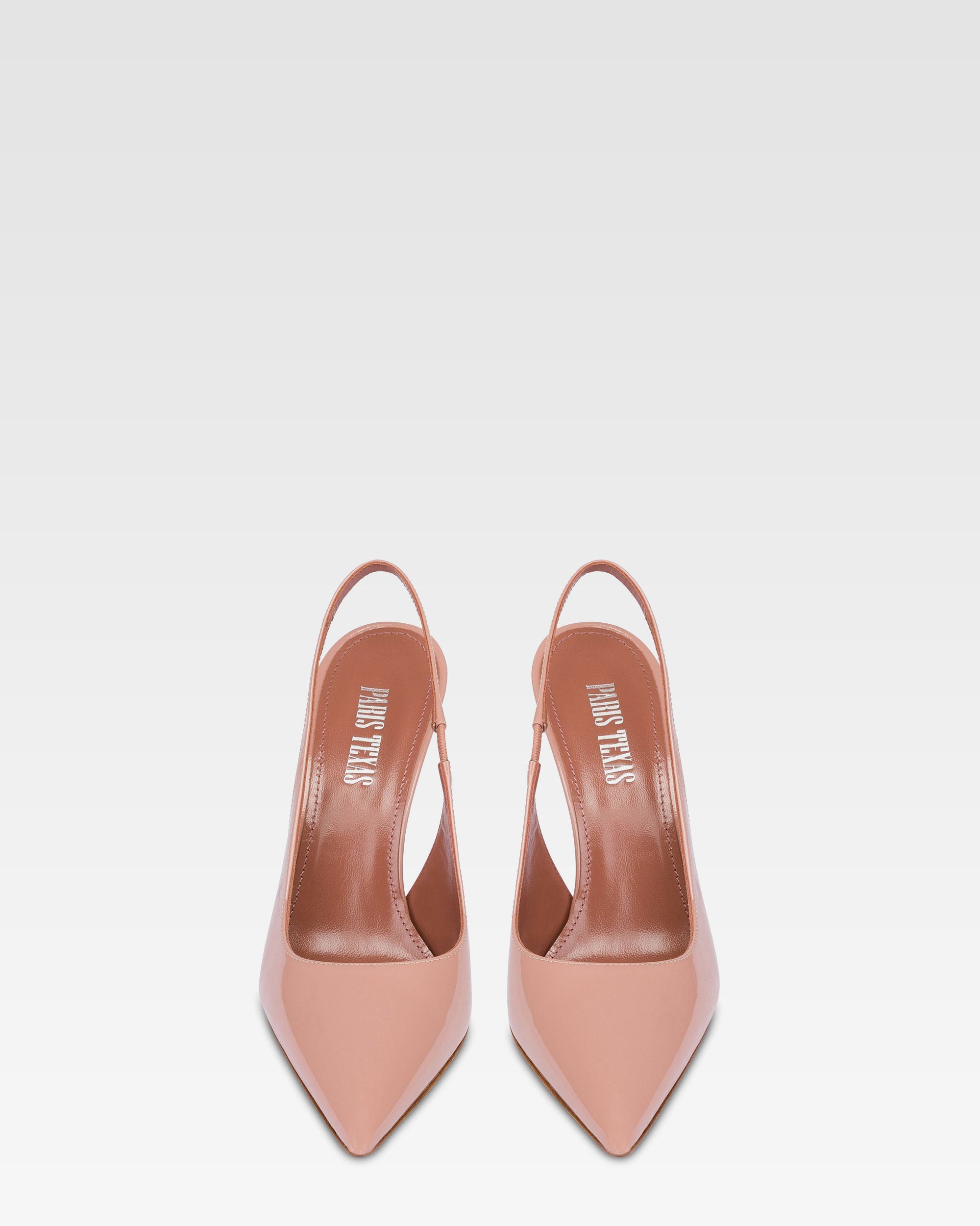 Slingbacks in pink patent