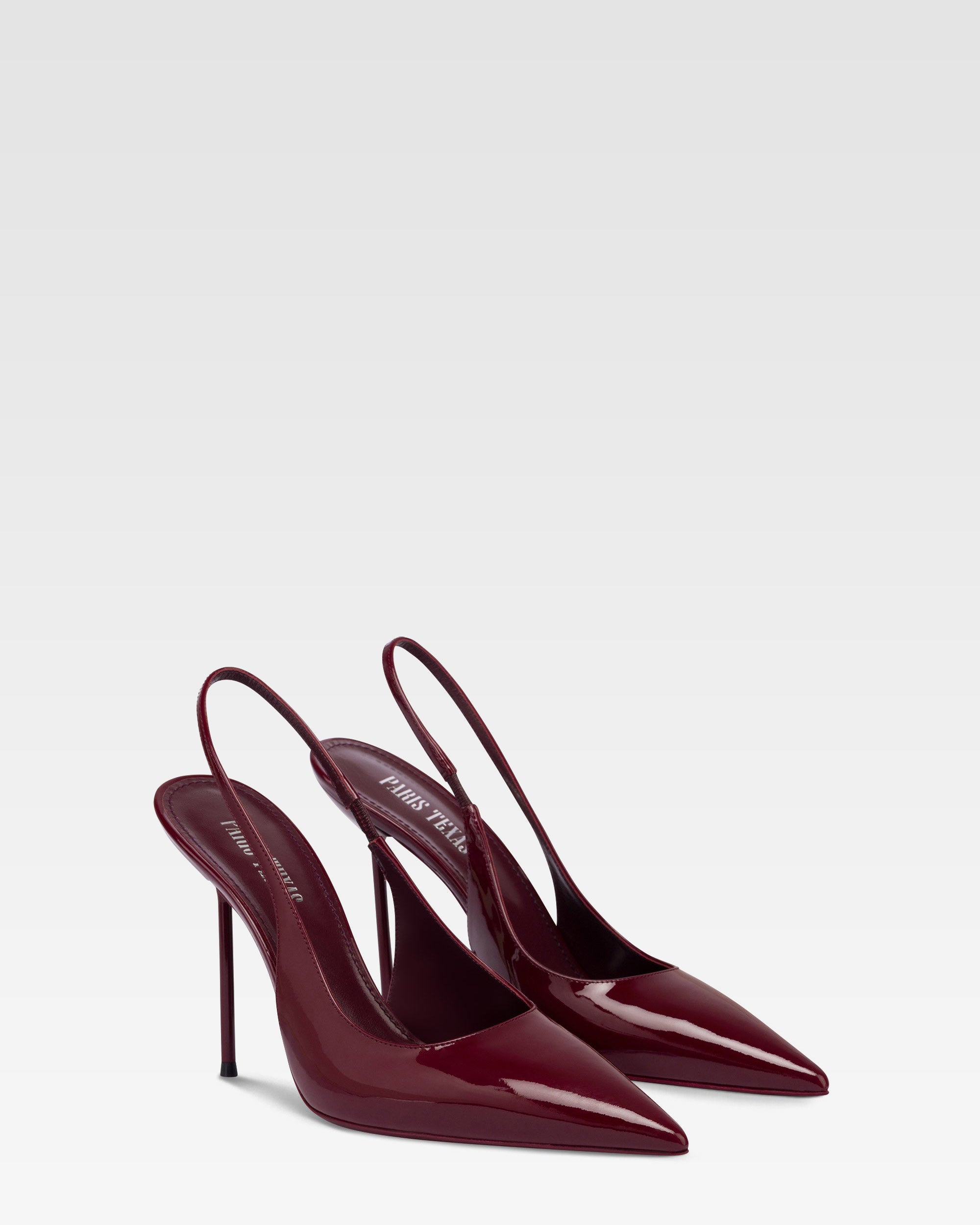Patent leather slingback