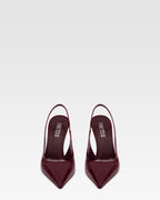 Patent leather slingback