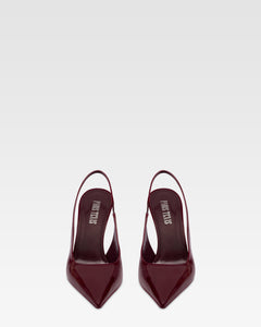 Patent leather slingback
