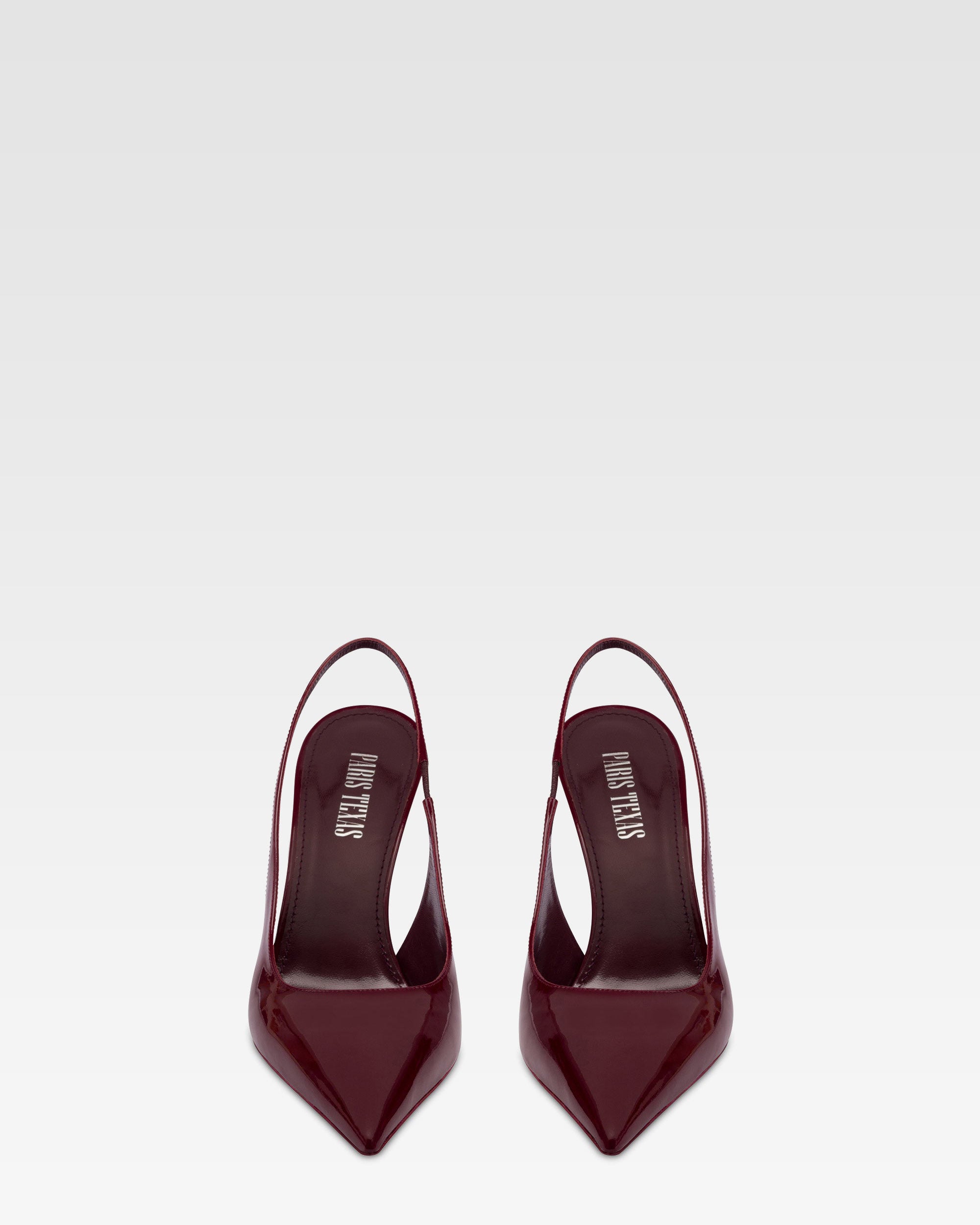 Patent leather slingback
